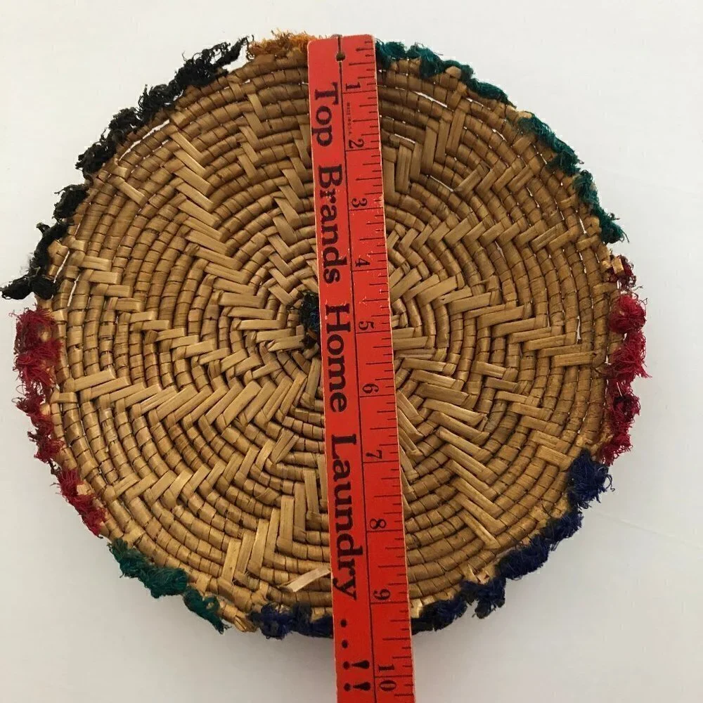 Vintage Hand Woven Basket Coiled Plate 10